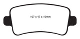 EBC 2013+ Chevy Impala 2.4L Redstuff Rear Brake Pads