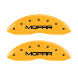 MGP 4 Caliper Covers Engraved Front & Rear Mopar Yellow Finish Black Char 2007 Dodge Durango