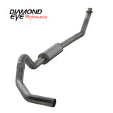 Diamond Eye KIT 4in Turbo Back MFLR RPLCMENT PIPE SGL SS: 98.5-02 DODGE CUMMINS 5.9L
