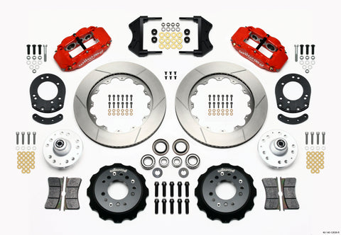 Wilwood Narrow Superlite 6R Front Hub Kit 14.00in Red 1965-1969 Mustang Drum Spindle