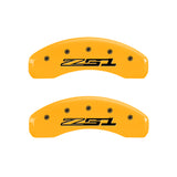 MGP 4 Caliper Covers Engraved Front Corvette C7 Engraved Rear Z51/2015 Yellow finish black ch