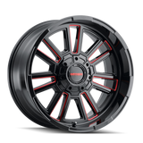 Mayhem 8115 Apollo 20x9 / 8x165.1 BP / 0mm Offset / 125.2mm Hub Black w/ Prism Red Wheel