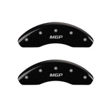 MGP 4 Caliper Covers Engraved Front & Rear MGP Black Finish Silver Char 2018 Honda Civic