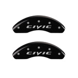 MGP 4 Caliper Covers Engraved Front & Rear MGP Yellow Finish Black Char 2007 Honda Civic