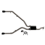 2019-2024 Ram 1500 QTP Screamer Split Rear Exit Cat Back Black Tips