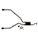 2019-2024 Ram 1500 QTP Screamer Split Rear Exit Cat Back Black Tips
