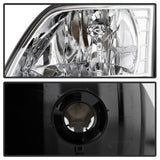 xTune Ford F150 97-03 Crystal Headlights w/ Clear LED Corners Chrome HD-ON-FF15097-LED-SET-C