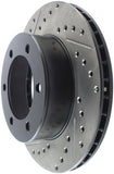 StopTech 95-03 Toyota Tacoma (6 Lug) / 96-00 4Runner Front Right Slotted & Drilled Rotor