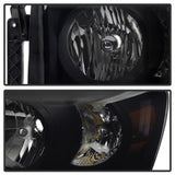 xTune Dodge Ram 1500 06-08 Amber Crystal Headlights Black Smoked HD-JH-DR06-AM-BSM