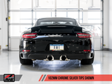 AWE Tuning Porsche 911 (991.2) Carrera / S SwitchPath Exhaust for PSE Cars - Chrome Silver Tips