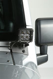Rugged Ridge 07-18 Jeep Wrangler JK Textured Black Windshield Aux. Light Mounting Brackets