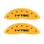 MGP 4 Caliper Covers Engraved Front & Rear i-Vtec Yellow finish black ch