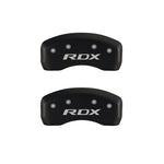 MGP 4 Caliper Covers Engraved Front Acura Engraved Rear RDX Red finish silver ch