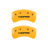 MGP 4 Caliper Covers Engraved Front & Rear With stripes/Dodge Black finish silver ch