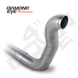 Diamond Eye Downpipe 4in TB Single W/ HX40 FLANGE AL DODGE 5.9L 2500/3500 89-93 2X4 ONLY