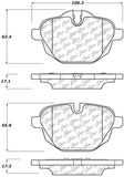 StopTech 11-17 BMW 5-Series / X3 Sport Performance Rear Brake Pads