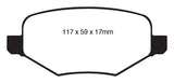 EBC 11-14 Ford Edge 2.0 Turbo Yellowstuff Rear Brake Pads