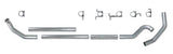 Diamond Eye KIT 4in Turbo Back MFLR RPLCMENT PIPE SGL AL: 98.5 - 02 DODGE CUMMINS 5.9L