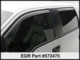 EGR 15+ Ford F150 Super Cab In-Channel Window Visors - Set of 4 - Matte (573475)