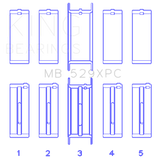 King Ford 260CI/289CI/302 5.0L Windsor Coated Crankshaft Main Bearing Set of 5 (Size STDX)