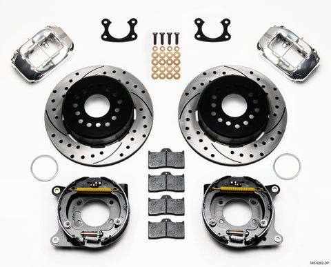 Wilwood Forged Dynalite P/S Park Brake Kit Drill-Polish Small Ford 2.50in Offset