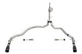 Corsa 2021-2025 Ford F-150 SuperCrew/6.5in Bed 5.0L V8 Xtreme Cat-Back Dual Rear Exit-Black PVD