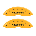 MGP 4 Caliper Covers Engraved Front & Rear MOPAR Yellow finish black ch