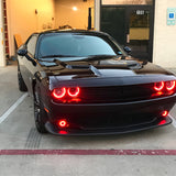 Oracle 15-21 Dodge Challenger Waterproof LED Fog Light Halo Kit - ColorSHIFT