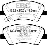 EBC 2017+ Hyundai Elantra 1.4L Turbo Ultimax2 Front Brake Pads