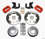 Wilwood Forged Dynalite P/S Rear Kit Red Mopar/Dana 2.36in Off w/Snap Ring Bearing