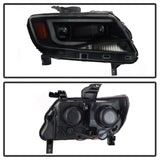 xTune Chevy Colorado 15-17 Halogen Only Projector Headlights - Black Smoked PRO-JH-CCO04-LBDRL-BSM