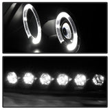 Spyder Ford F150 97-03 Projector - LED Halo Amber Reflector LED Blk Smke PRO-YD-FF15097-1P-AM-BSM