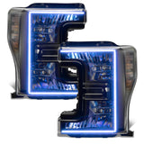 Oracle 17-19 Ford F-250 SD Dynamic Pre-Assembled Headlights - Halogen - Black Edition -