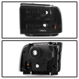 xTune Ford F250 F350 F450 Superduty Excursion 99-04 Headlights Black Smoked HD-JH-FF25099-HA-BSM