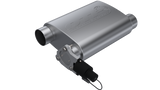 QTP 3in Weld-On 304SS Screamer Muffler w/Bolt-On QTEC Electric Cutout