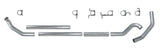 Diamond Eye KIT 4in Turbo Back MFLR RPLCMENT PIPE SGL SS: 98.5-02 DODGE CUMMINS 5.9L