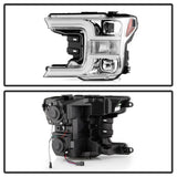 Spyder Signature Ford F150 18-19 (Halogen Model) Projector Headlights - Chrome (PRO-YD-FF15018-LB-C)