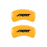 MGP 4 Caliper Covers Engraved Front & Rear SPORT Black finish silver ch