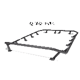 Go Rhino SRM300 Dual Rail Kit (For 40x40in. Rack) - Tex. Blk (Rails ONLY - Req. Platform)