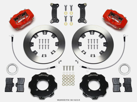Wilwood Forged Dynalite Front Hat Kit 12.19in Red 2016-Up Mazda MX5 Miata w/ Lines