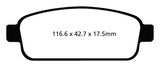 EBC 13+ Buick Encore 1.4 Turbo Yellowstuff Rear Brake Pads