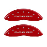 MGP 4 Caliper Covers Engraved Front Block/Challenger Engraved Rear Vintage Style/RT Red fnsh slvr ch