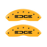 MGP 4 Caliper Covers Engraved Front & Rear Edge Yellow finish black ch