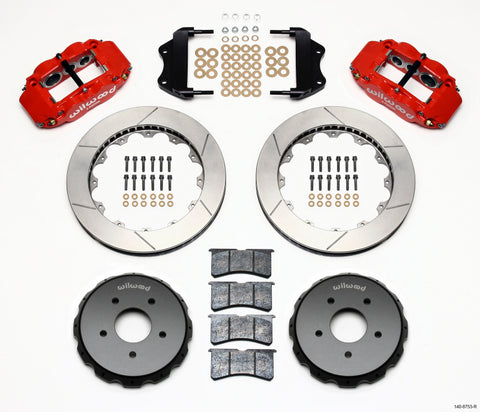 Wilwood Narrow Superlite 6R Front Hat Kit 13.06in Red 2004-2006 Pontiac GTO