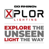 Go Rhino Xplor Bright Series Rectangle LED Spot Light Kit (Surface/Thread Stud Mnt) 3x2 - Blk (Pair)