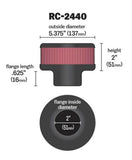 K&N Universal Round Clamp-On Air Filter 2in. Flange / 5-3/8in. OD / 2in. Height