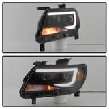 xTune Chevy Colorado 15-17 Halogen Only Projector Headlights - Black Smoked PRO-JH-CCO04-LBDRL-BSM