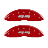 MGP 4 Caliper Covers Engraved Front & Rear MGP Red finish silver ch