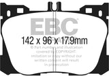 EBC 2017+ Mercedes-Benz E300 (W213) 2.0L Turbo Ultimax2 Front Brake Pads