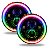 Oracle Jeep Wrangler JL/Gladiator JT 7in. High Powered LED Headlights (Pair) ColorSHIFT